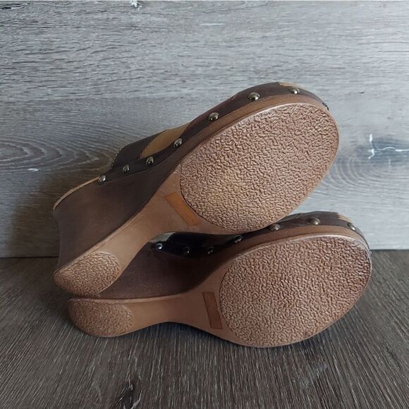 Vintage 90s Fashion Bug Patchwork Stud Mules Clogs Size 10 - Picture 8 of 11